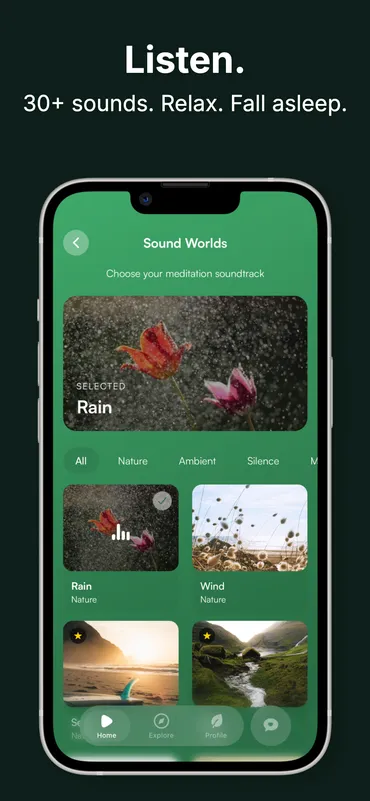 Breathe Sound Worlds — over 30 nature and music sounds