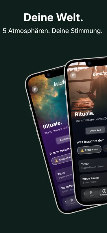 Breathe Themes — 5 visuelle Atmosphären zur Auswahl